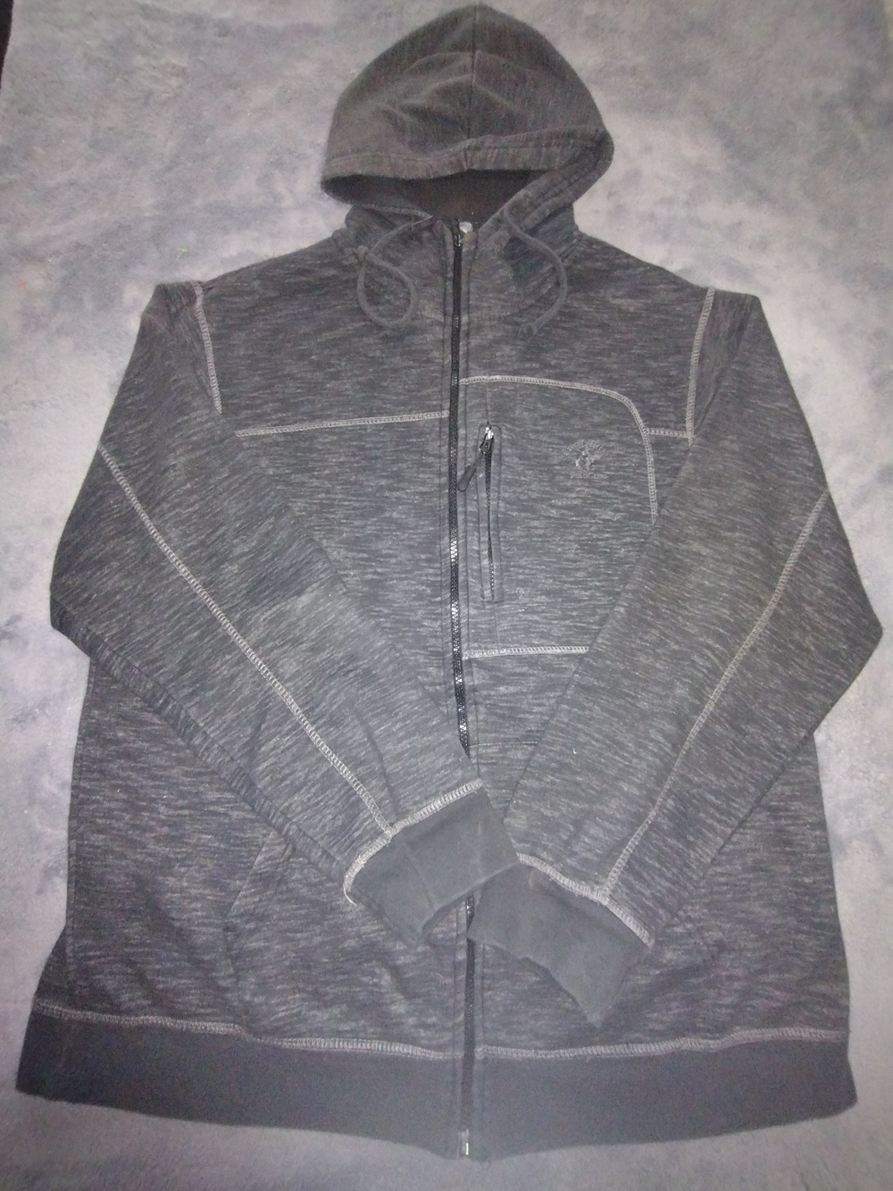 Beverly Hills Polo Club Black and Gray Fleece-Lined Jacket